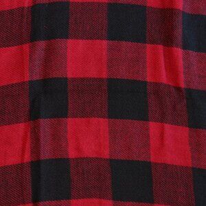 Very Soft Blanket Scarf, 55" x 55", Red Black Buffalo Plaid NWT
